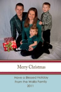 Walla Family 2011 Christmas Card
