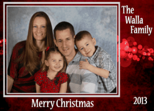 Walla Family 2013 Family Christmas Card