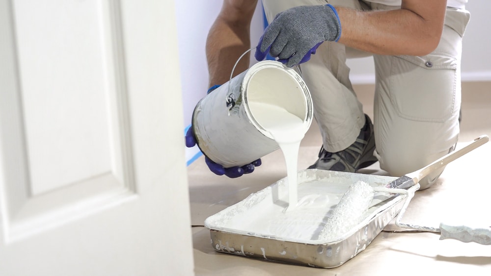 man preparing to paint